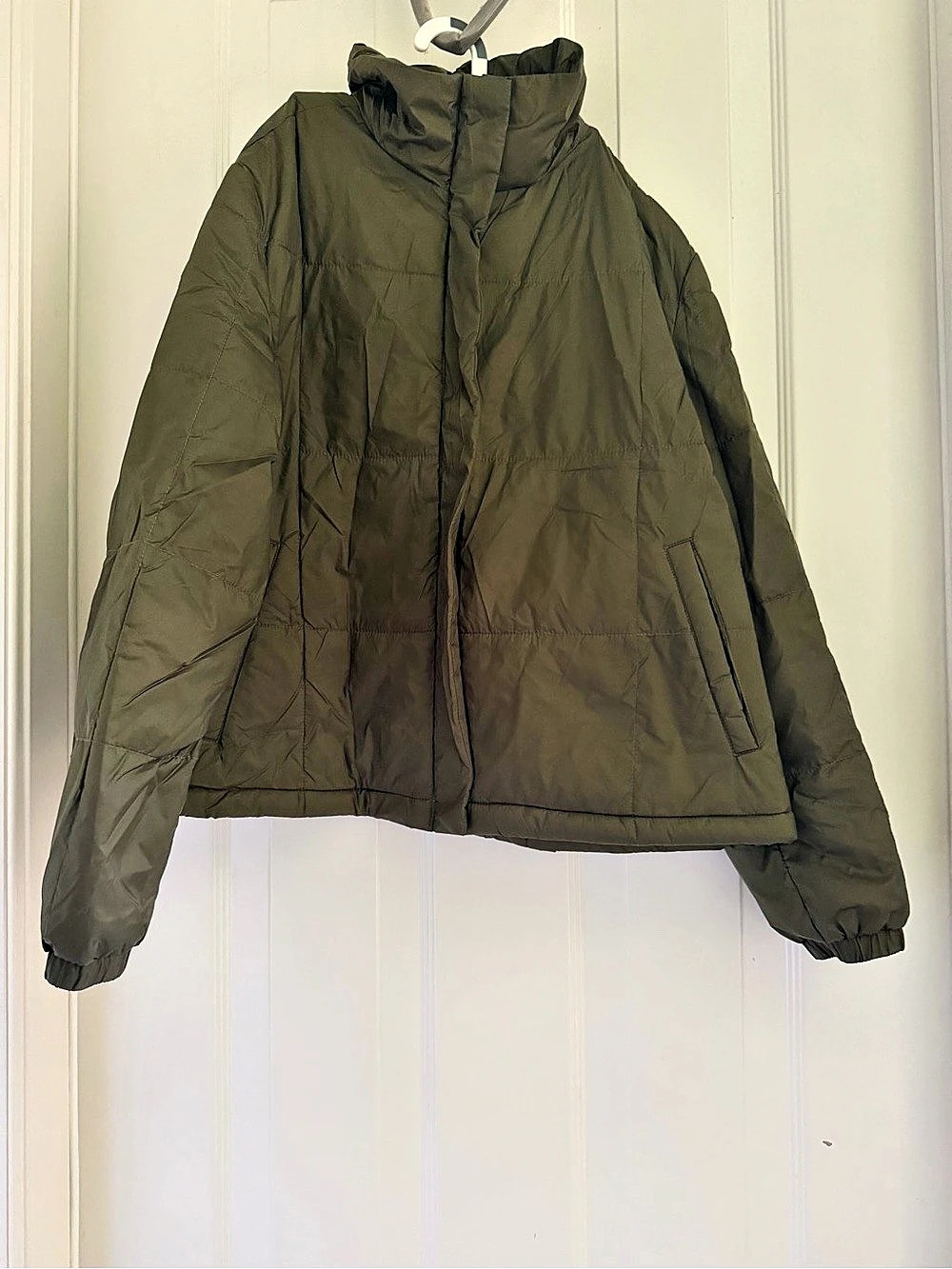 Madewell Travel Buddy Packable Puffer Jacket Olive